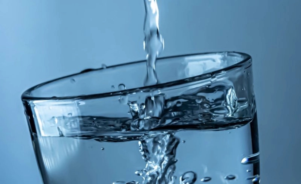 a glass of pure water