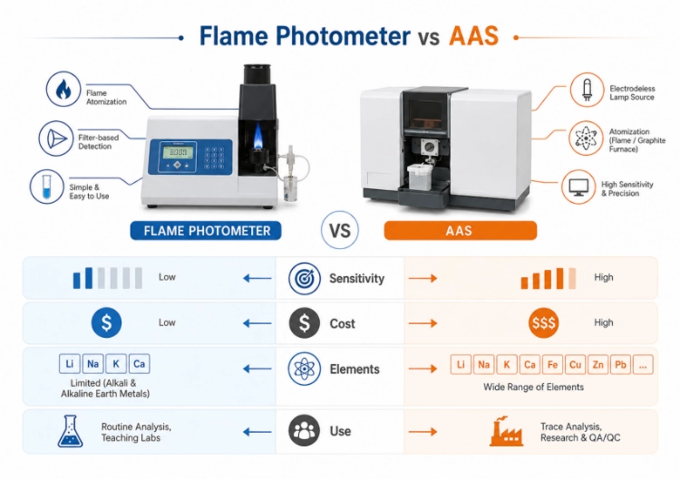 flame photometer vs AAS